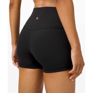 Lululemon Align High Rise Short 4"Black LW7BJYS Square Dot Size 6 EUC Athleisure